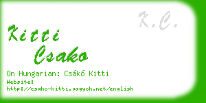 kitti csako business card